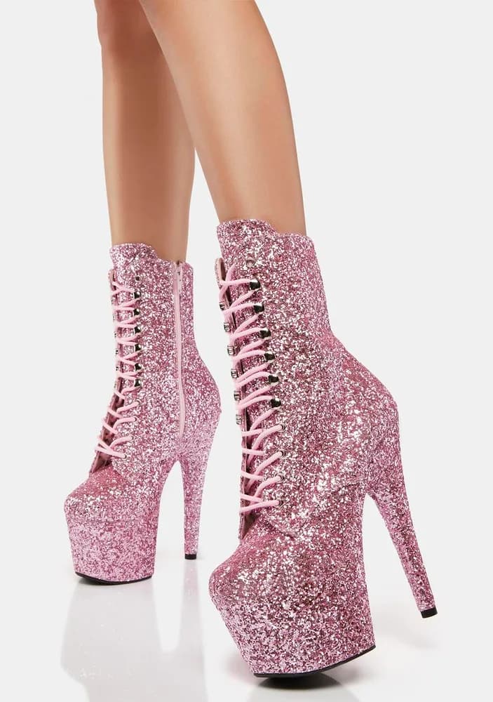 Pink Adore-1020Gwr Platform Boots