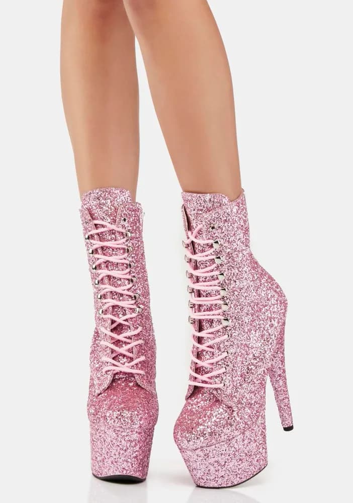Pink Adore-1020Gwr Platform Boots