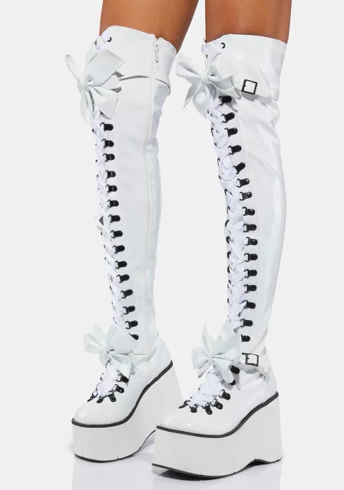 Pure Gothic Princess Thigh High Boots