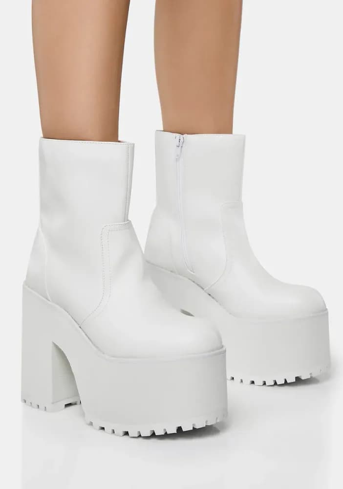 White Krush Platform Boots