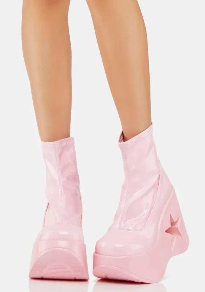 Pink Dynamite-100 Platform Boots