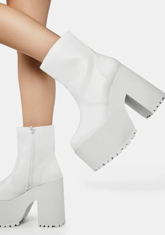 White Krush Platform Boots