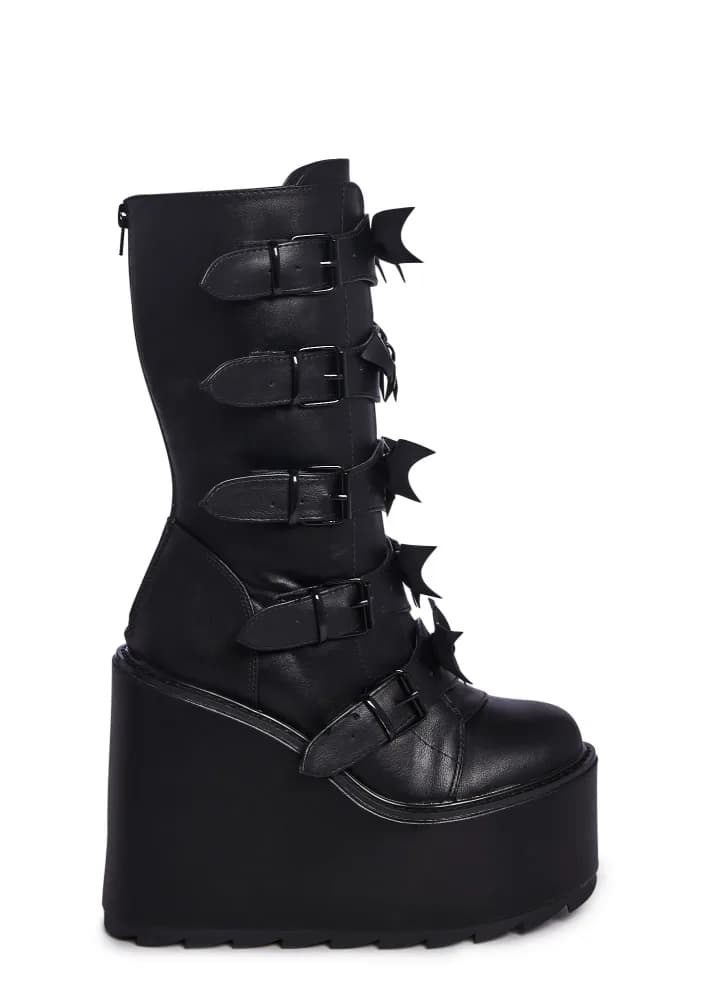 Dune Bat Bow Platform Boots