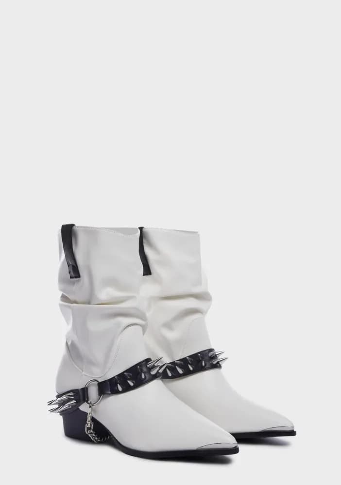 Contrast Death Proof Lo Spike Cowboy Boots
