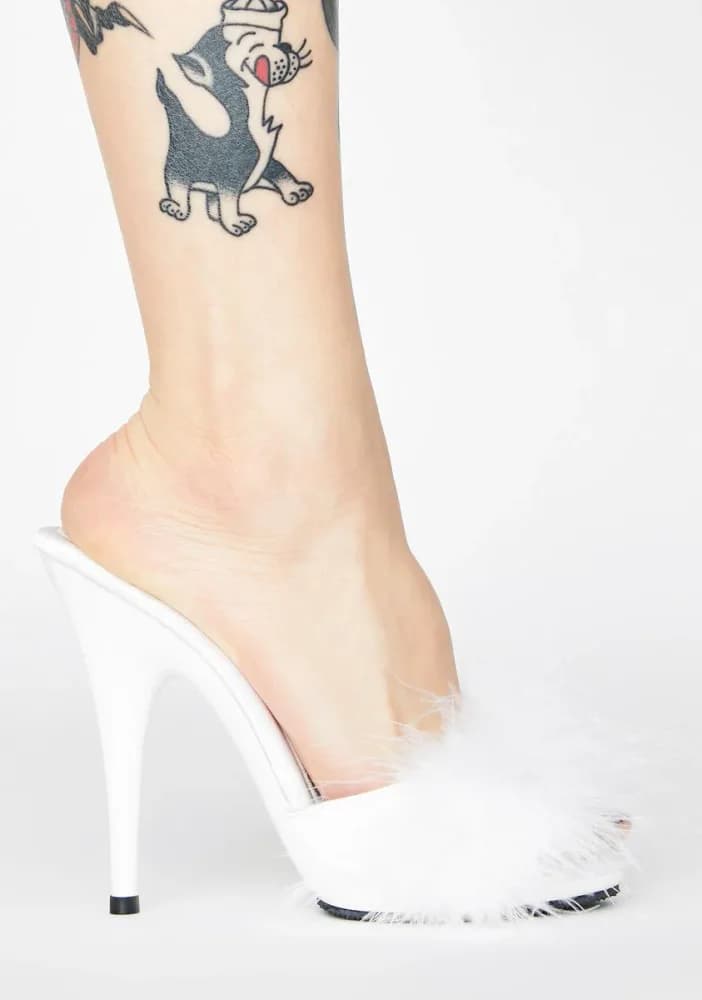 Prissy Poise Marabou Heels