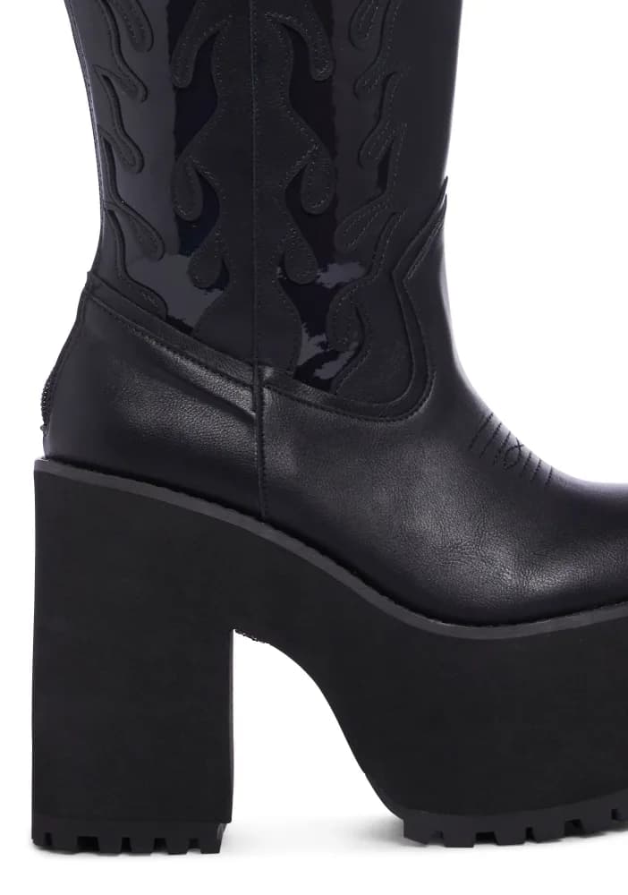 Bad B Flame Cowboy Boots