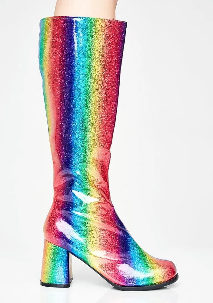 Luv Drug Glitter Gogo Boots