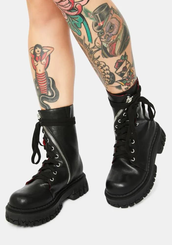 Twisted Combat Boots