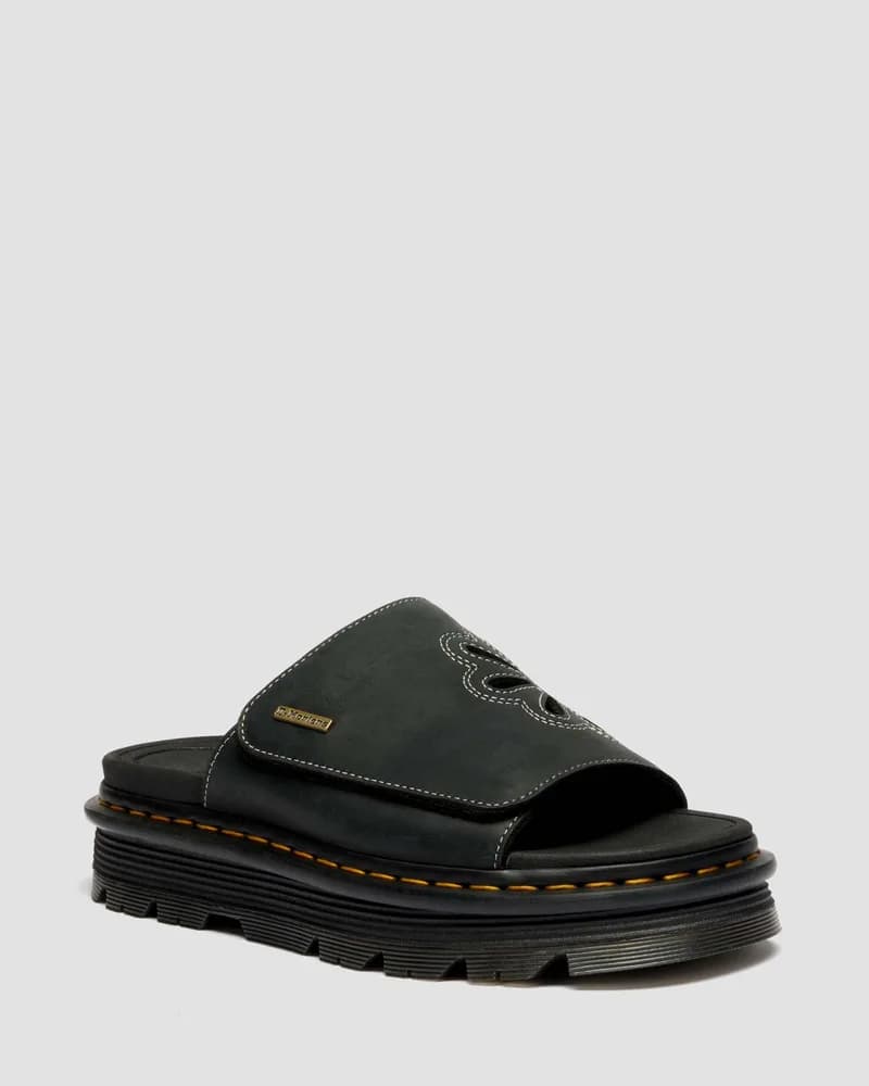 Zebzag Wyoming Leather Slides