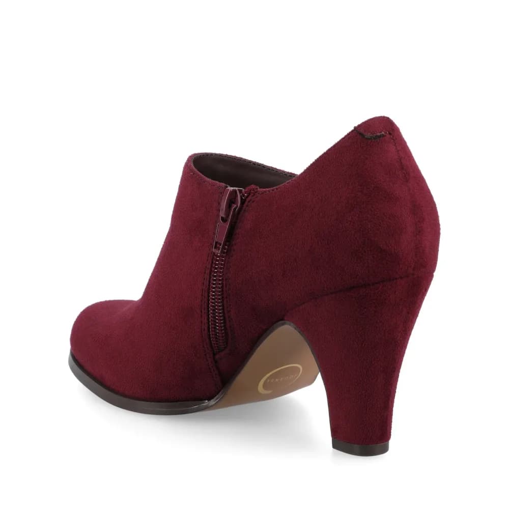 SANZI ZIP-UP BOOTIES IN FAUX SUEDE