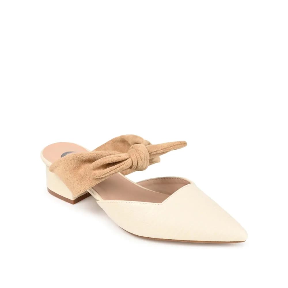 MELORA LOW BLOCK HEELS IN VEGAN LEATHER