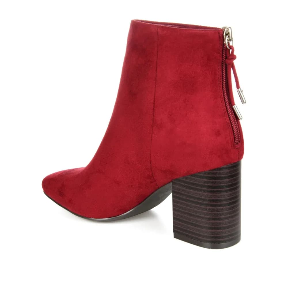 AUDRINA BLOCK HEELED BOOTIES IN VEGAN LEATHER