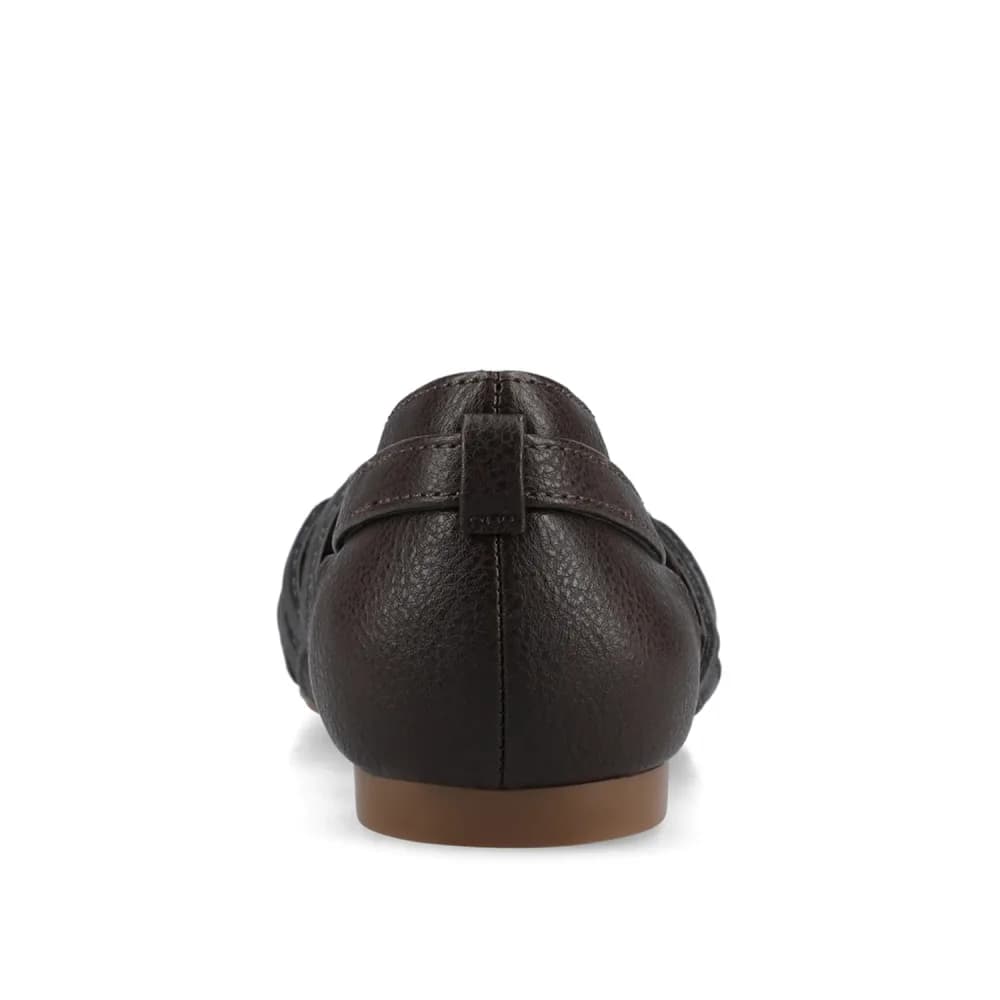 EKKO VEGAN LEATHER FLATS IN WIDE