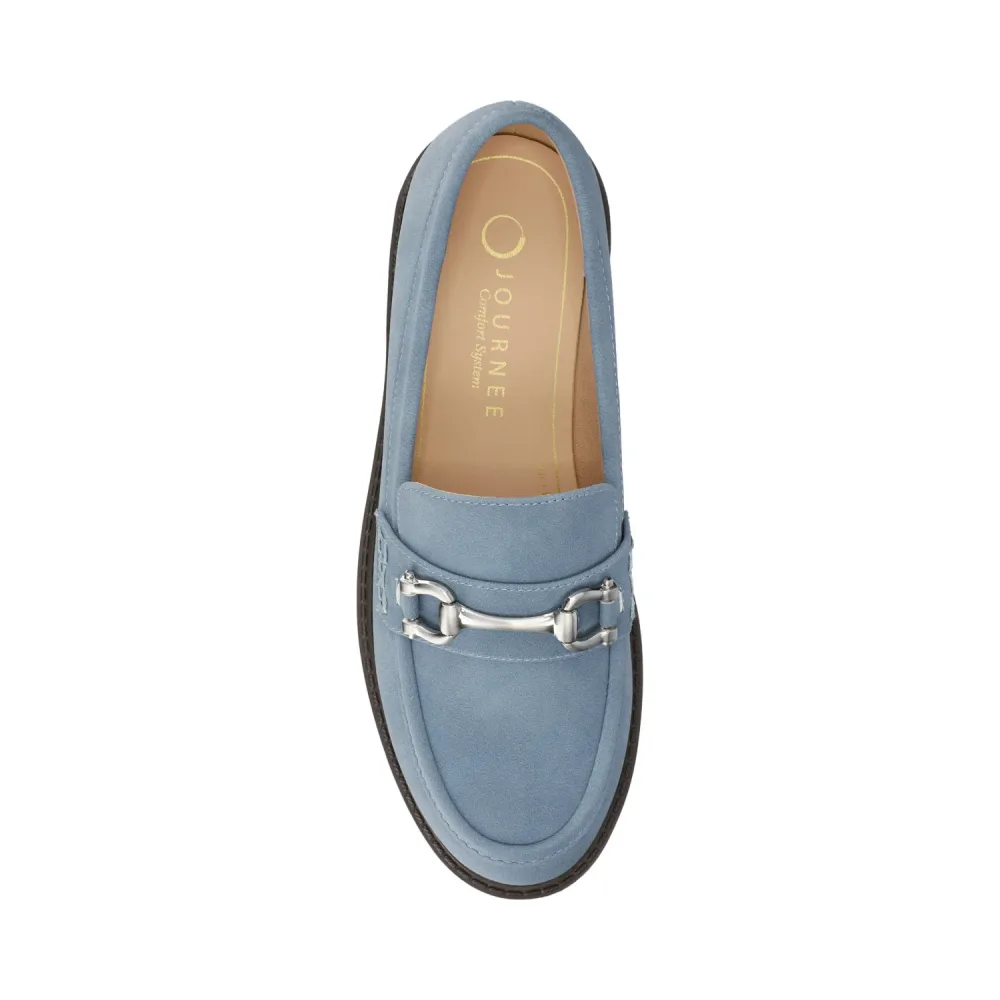 JESSAMEY HORSE BIT LOAFER FLATS IN WIDE