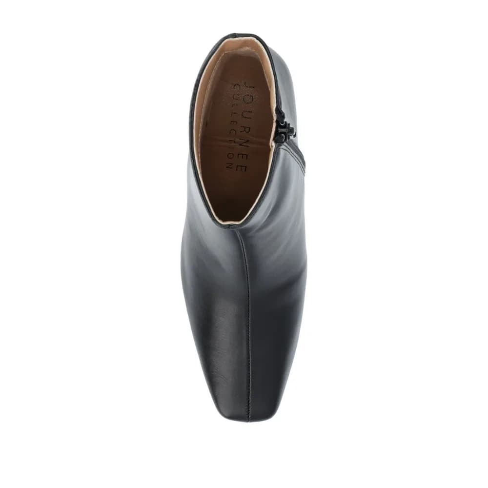 HAYLINN SQUARE TOE BOOTIES IN VEGAN LEATHER
