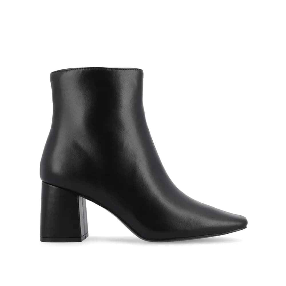 HAYLINN SQUARE TOE BOOTIES IN VEGAN LEATHER
