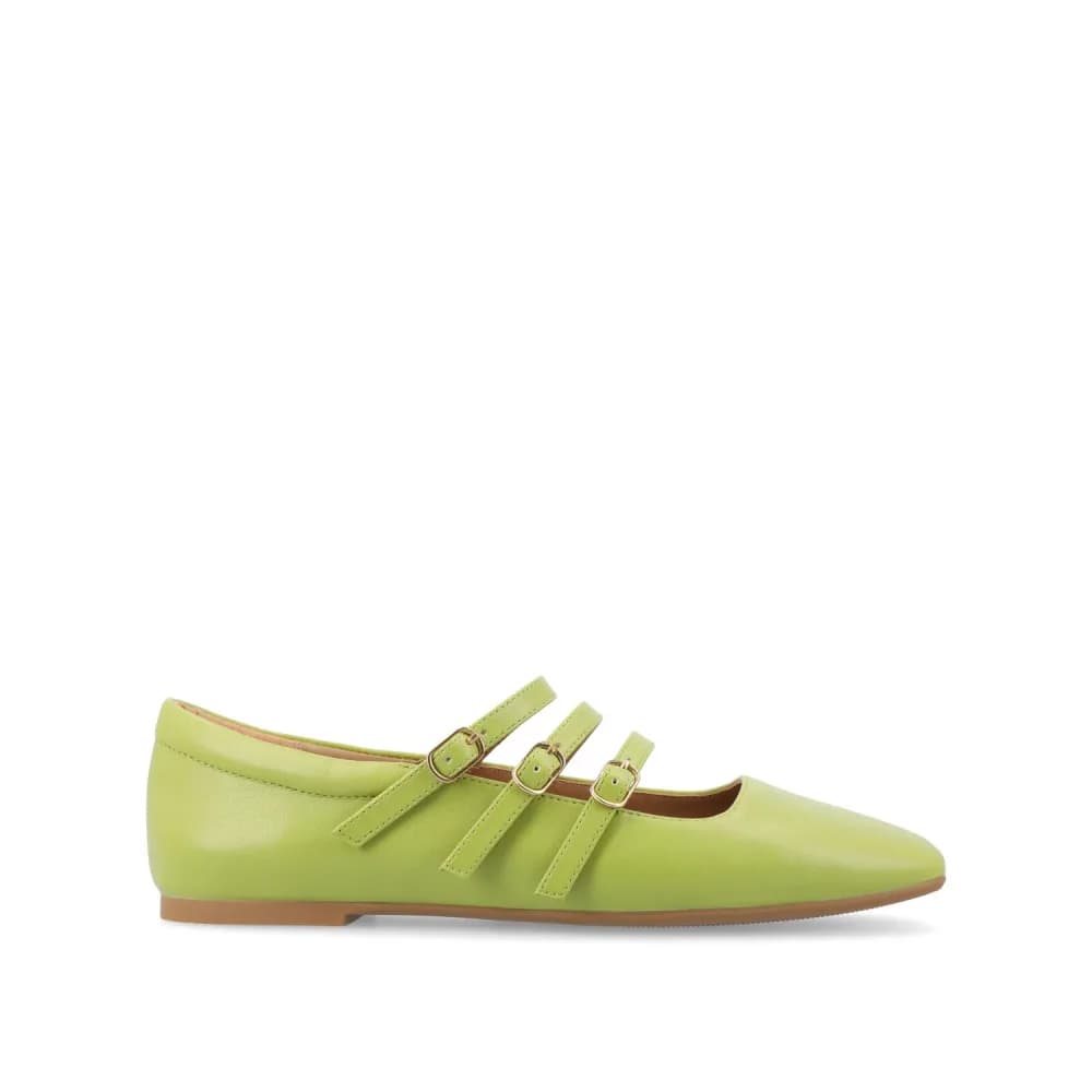 DARLIN VEGAN LEATHER FLATS IN WIDE