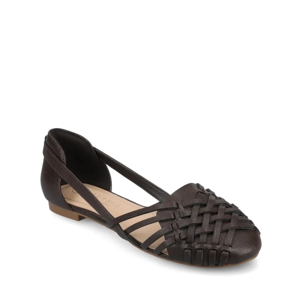 EKKO VEGAN LEATHER FLATS IN WIDE