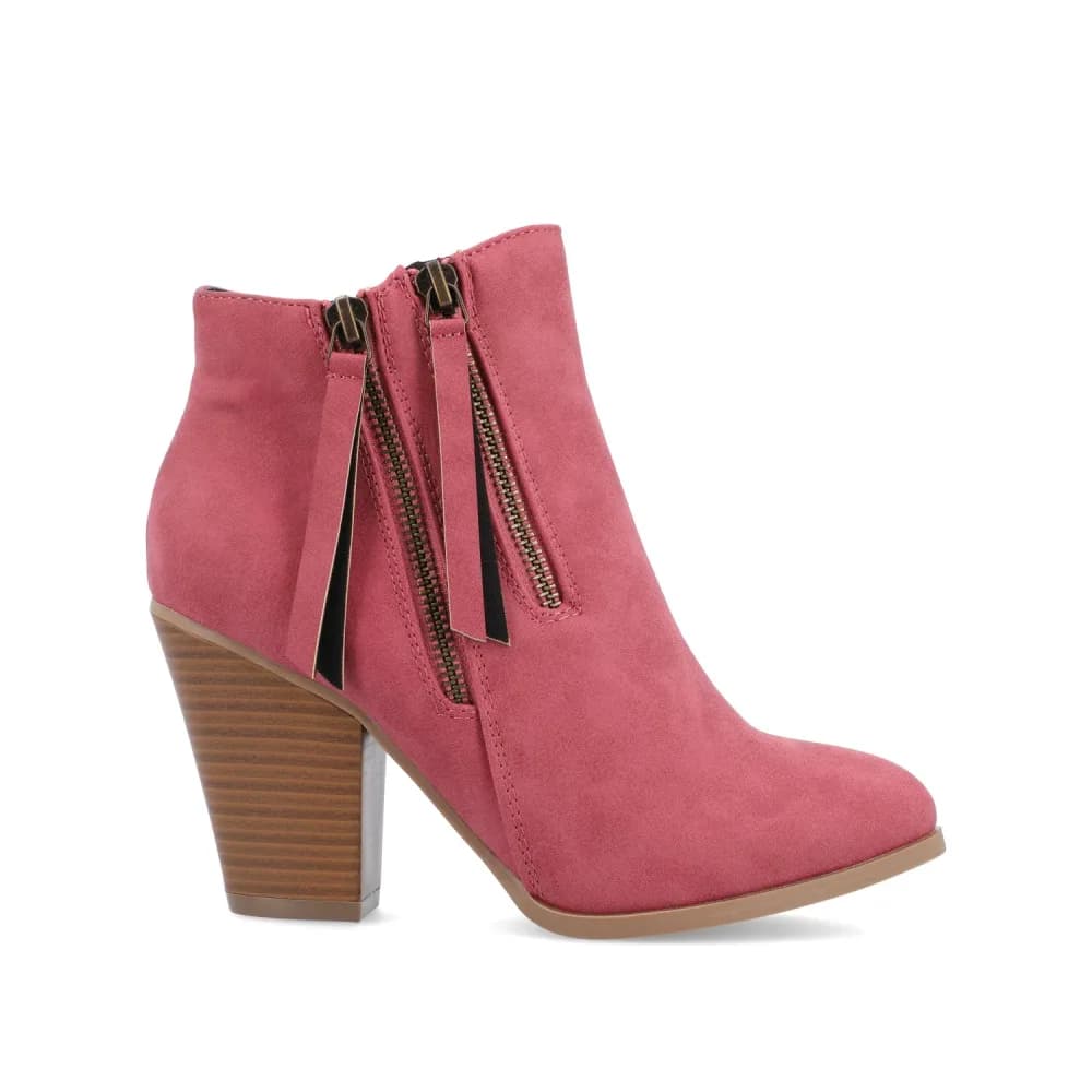 VALLY ZIP-UP WESTERN BOOTIES IN VEGAN LEATHER