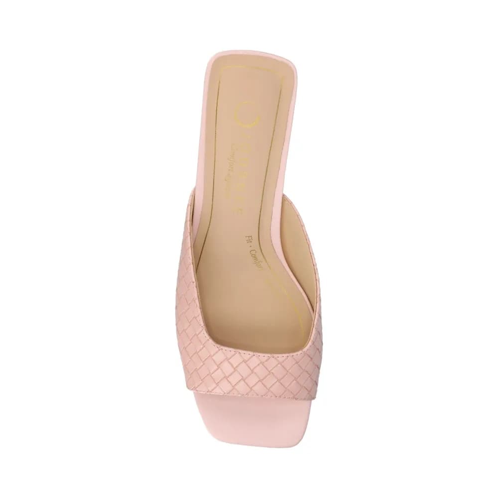 LARNA VEGAN LEATHER PEEP TOE KITTEN HEELS