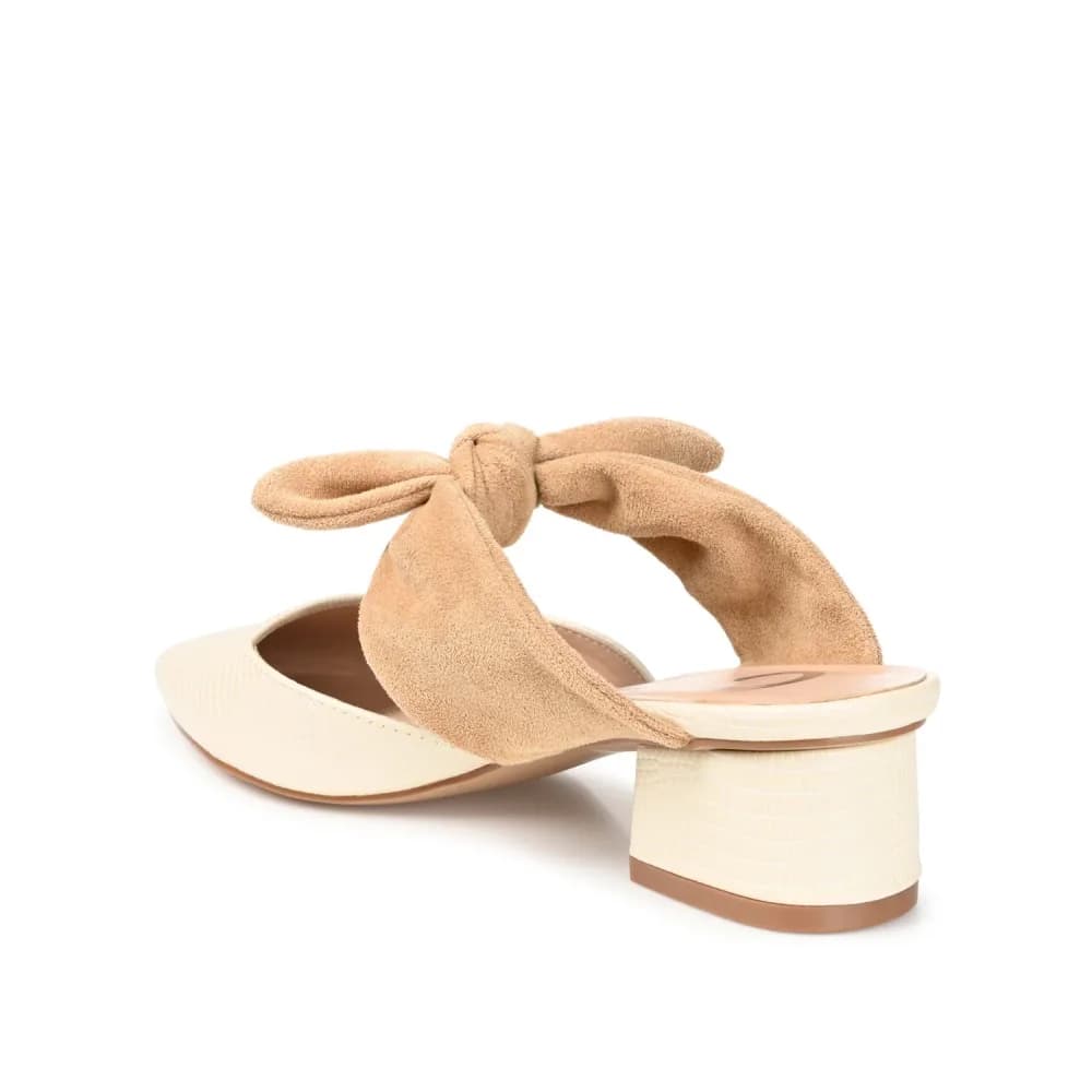 MELORA LOW BLOCK HEELS IN VEGAN LEATHER