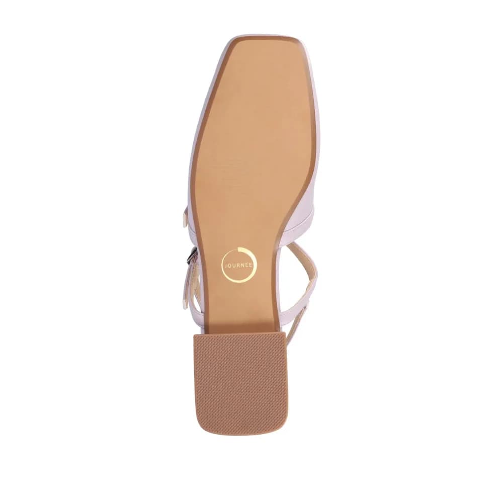 GRETCHENN HEELED FLATS IN VEGAN LEATHER IN WIDE