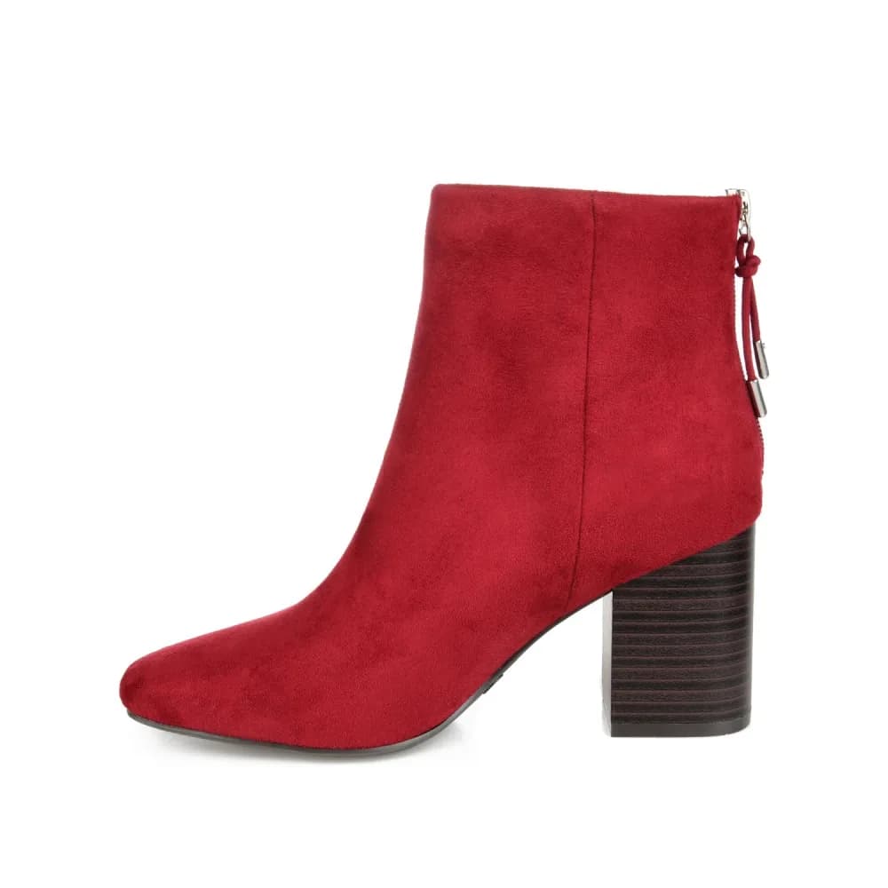AUDRINA BLOCK HEELED BOOTIES IN VEGAN LEATHER
