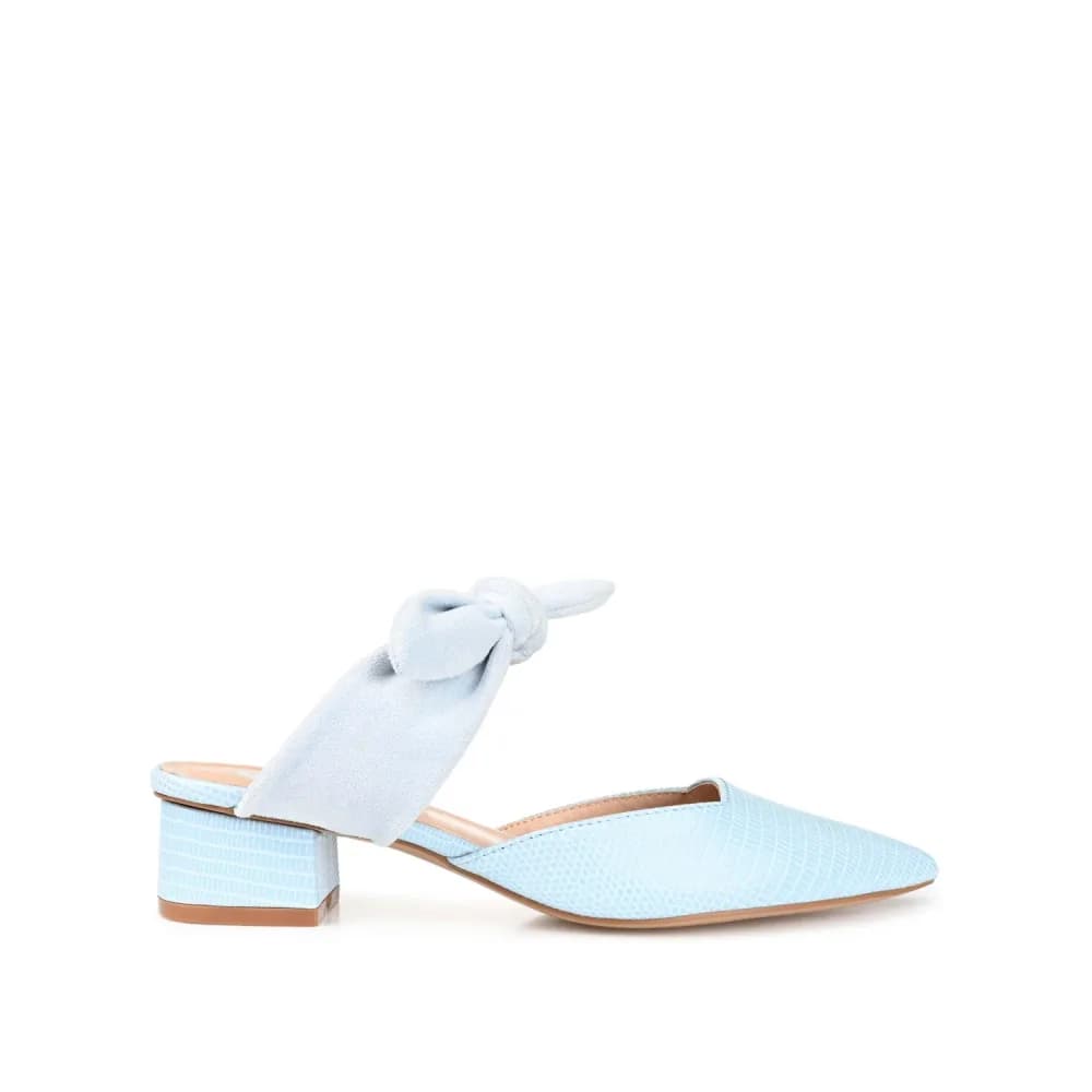 MELORA LOW BLOCK HEELS IN VEGAN LEATHER