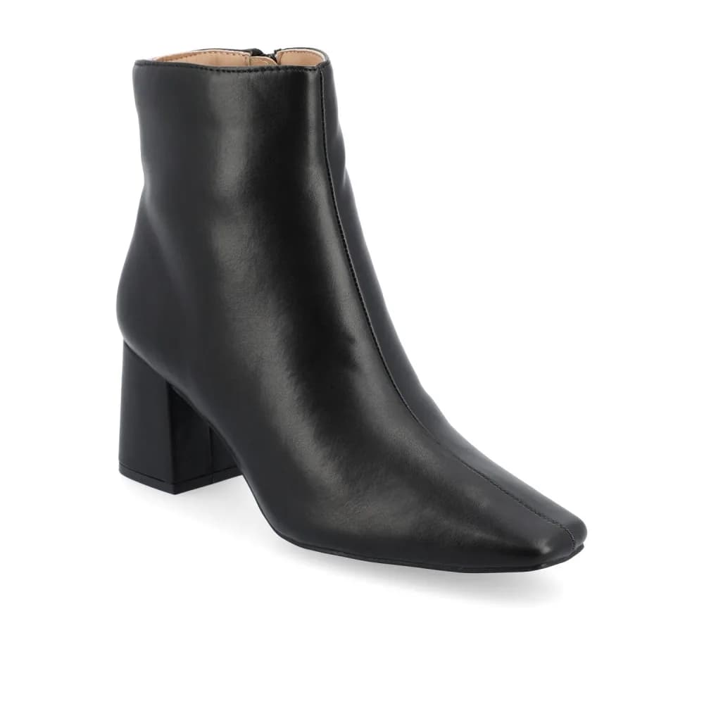 HAYLINN SQUARE TOE BOOTIES IN VEGAN LEATHER