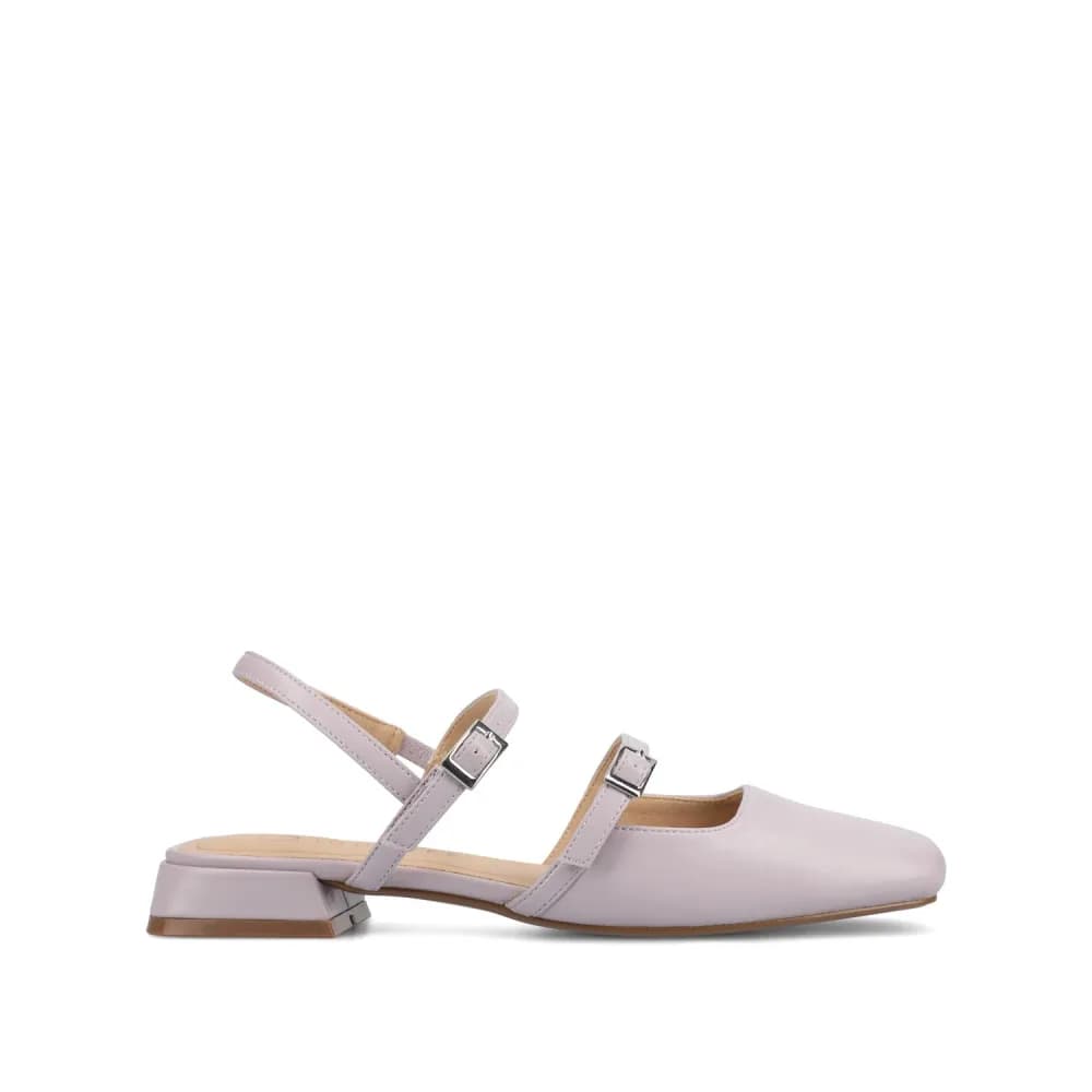 GRETCHENN HEELED FLATS IN VEGAN LEATHER IN WIDE
