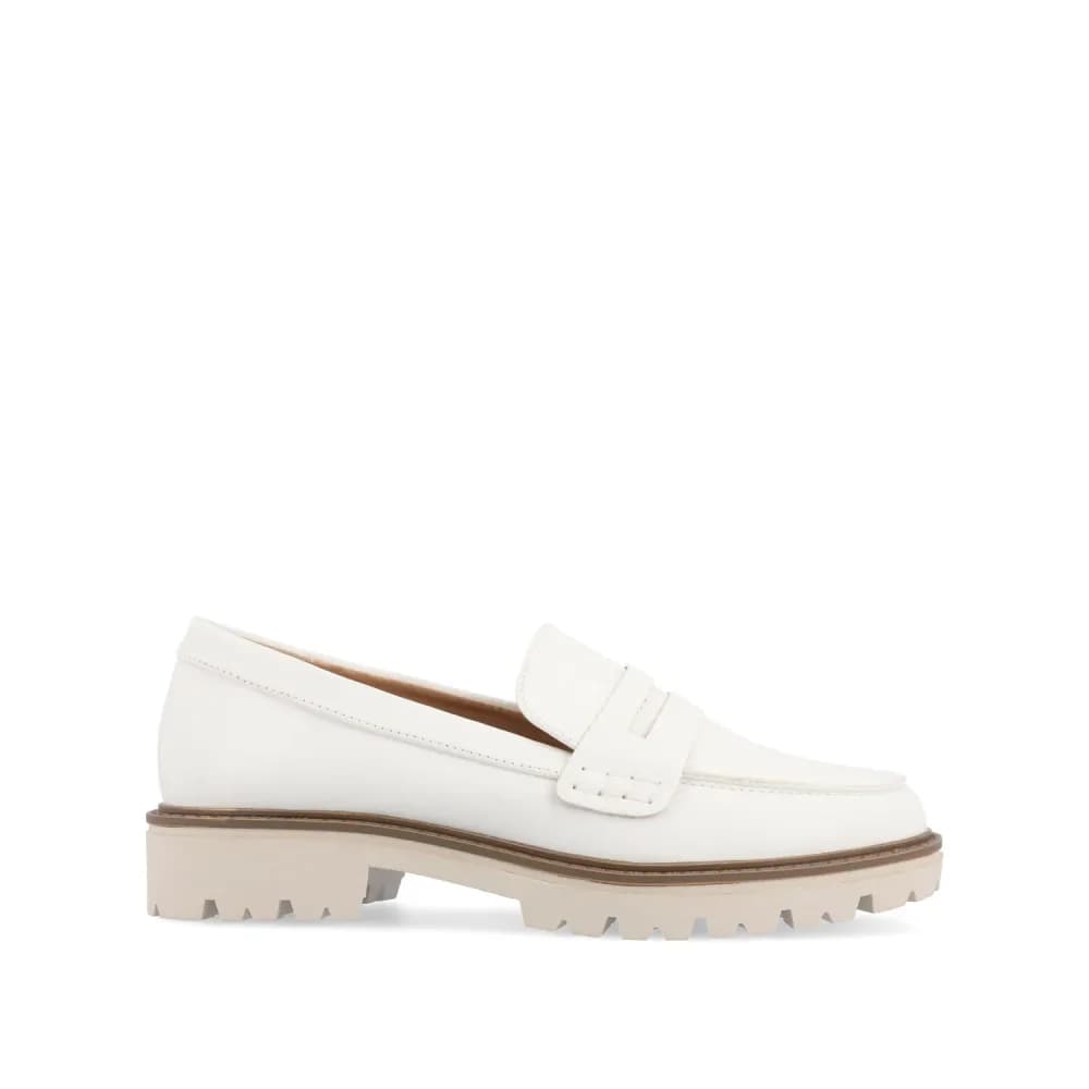 KENLY VEGAN LEATHER LOAFER FLATS IN WIDE