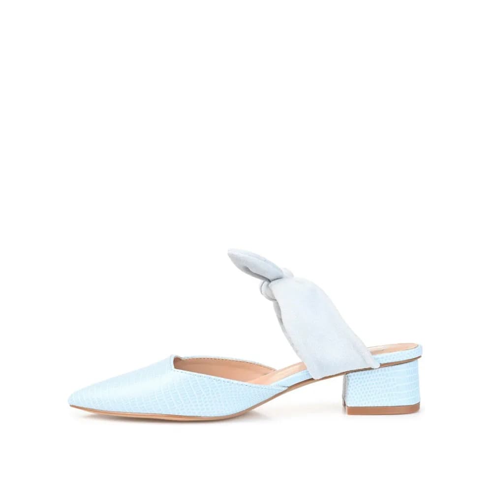 MELORA LOW BLOCK HEELS IN VEGAN LEATHER