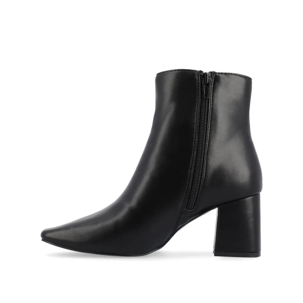 HAYLINN SQUARE TOE BOOTIES IN VEGAN LEATHER