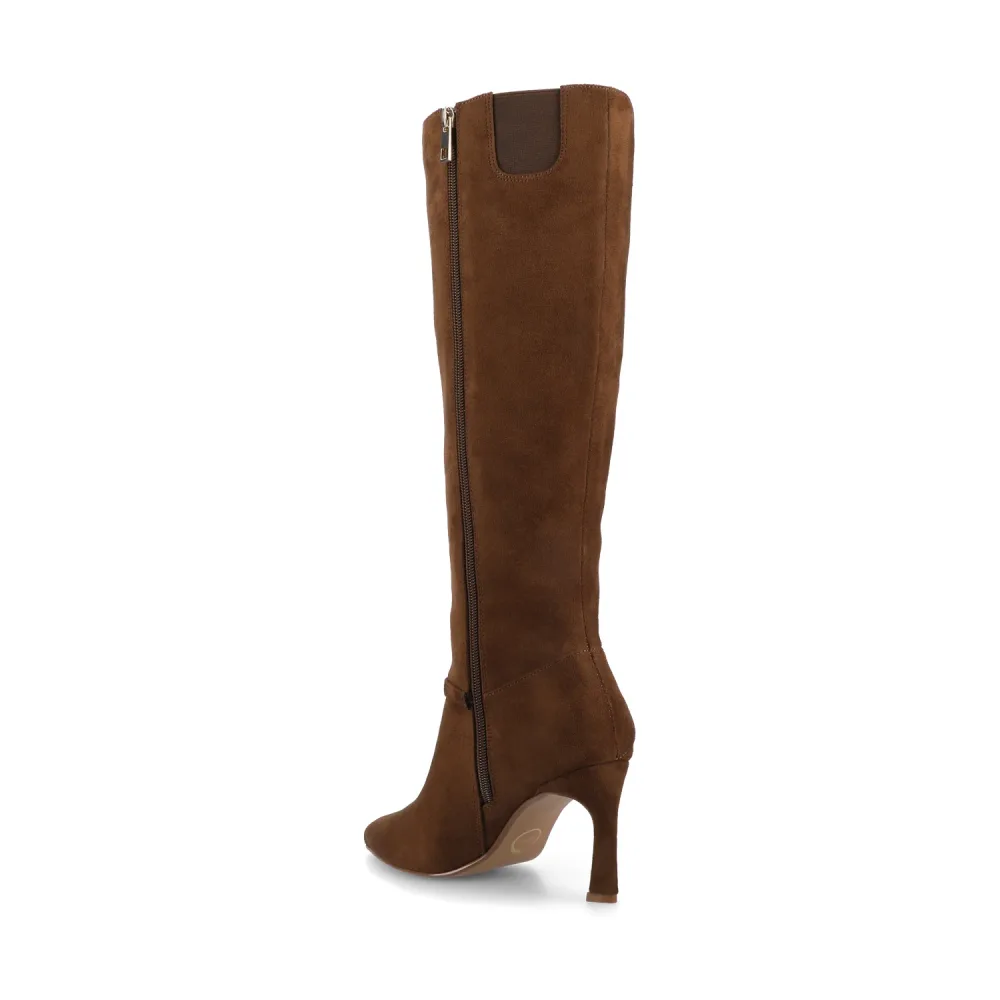 ELARA KNEE HIGH DRESS BOOT IN WIDE-Tan