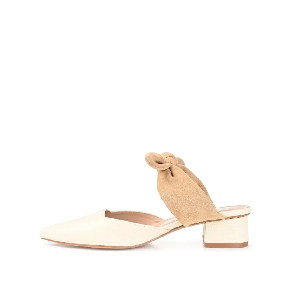MELORA LOW BLOCK HEELS IN VEGAN LEATHER