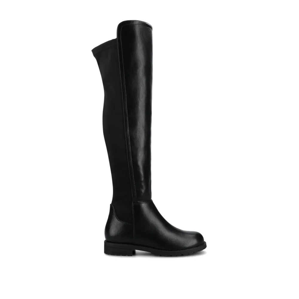 MORRIGAN STRETCH OVER-THE-KNEE BOOTS-Black