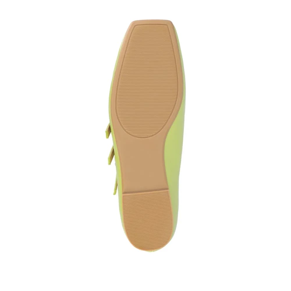 DARLIN VEGAN LEATHER FLATS IN WIDE