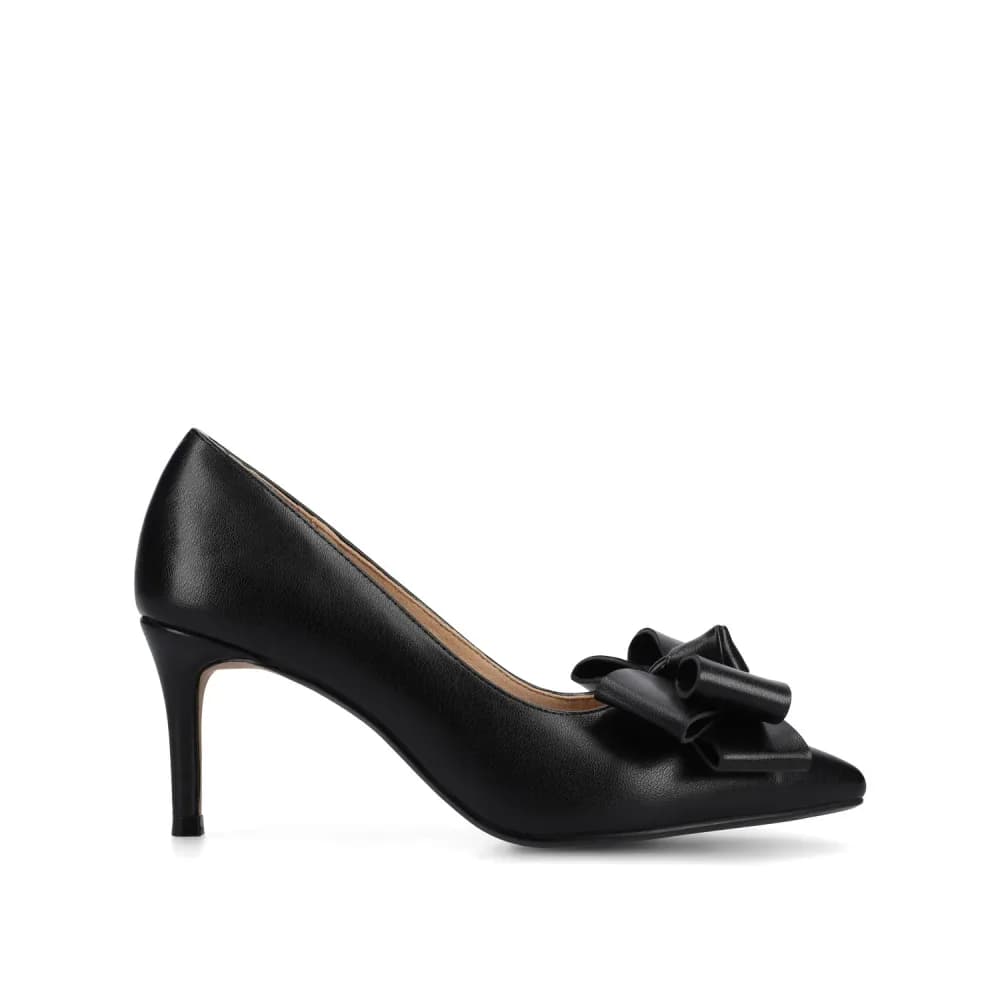 CRYSTOL STILETTO PUMP HEELS IN VEGAN LEATHER