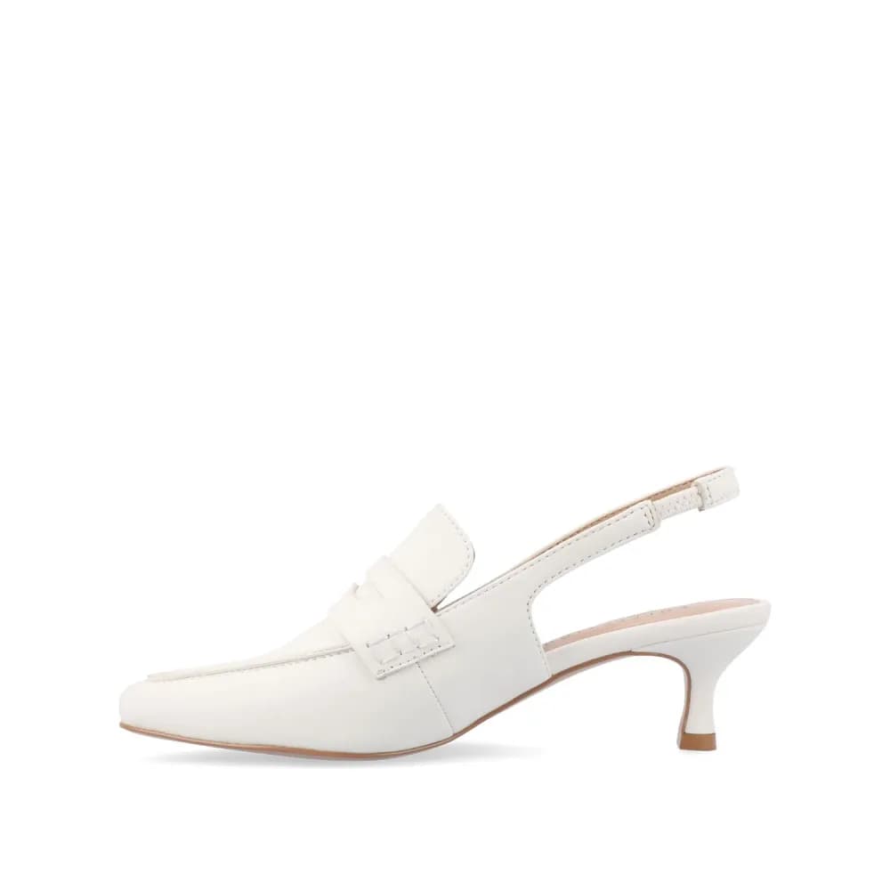 AMORY KITTEN HEEL LOAFERS IN VEGAN LEATHER