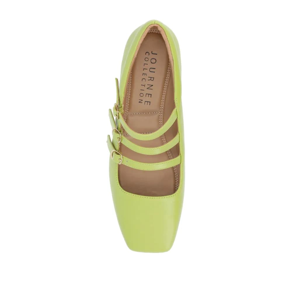 DARLIN VEGAN LEATHER FLATS IN WIDE