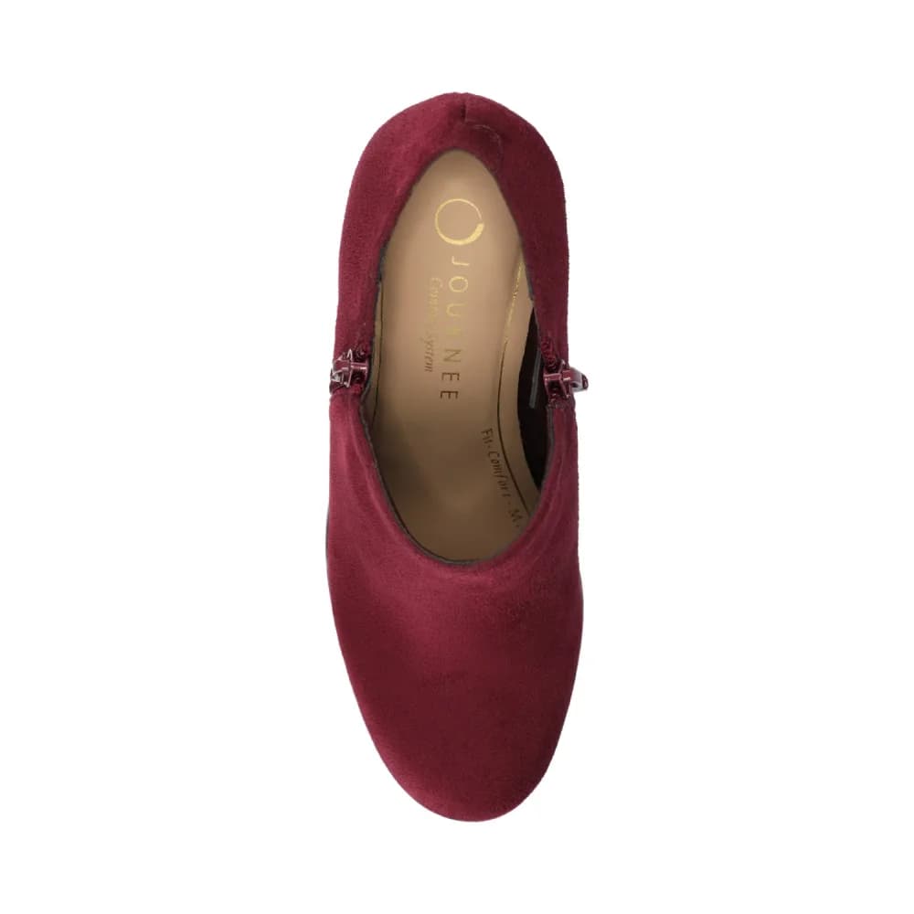 SANZI ZIP-UP BOOTIES IN FAUX SUEDE