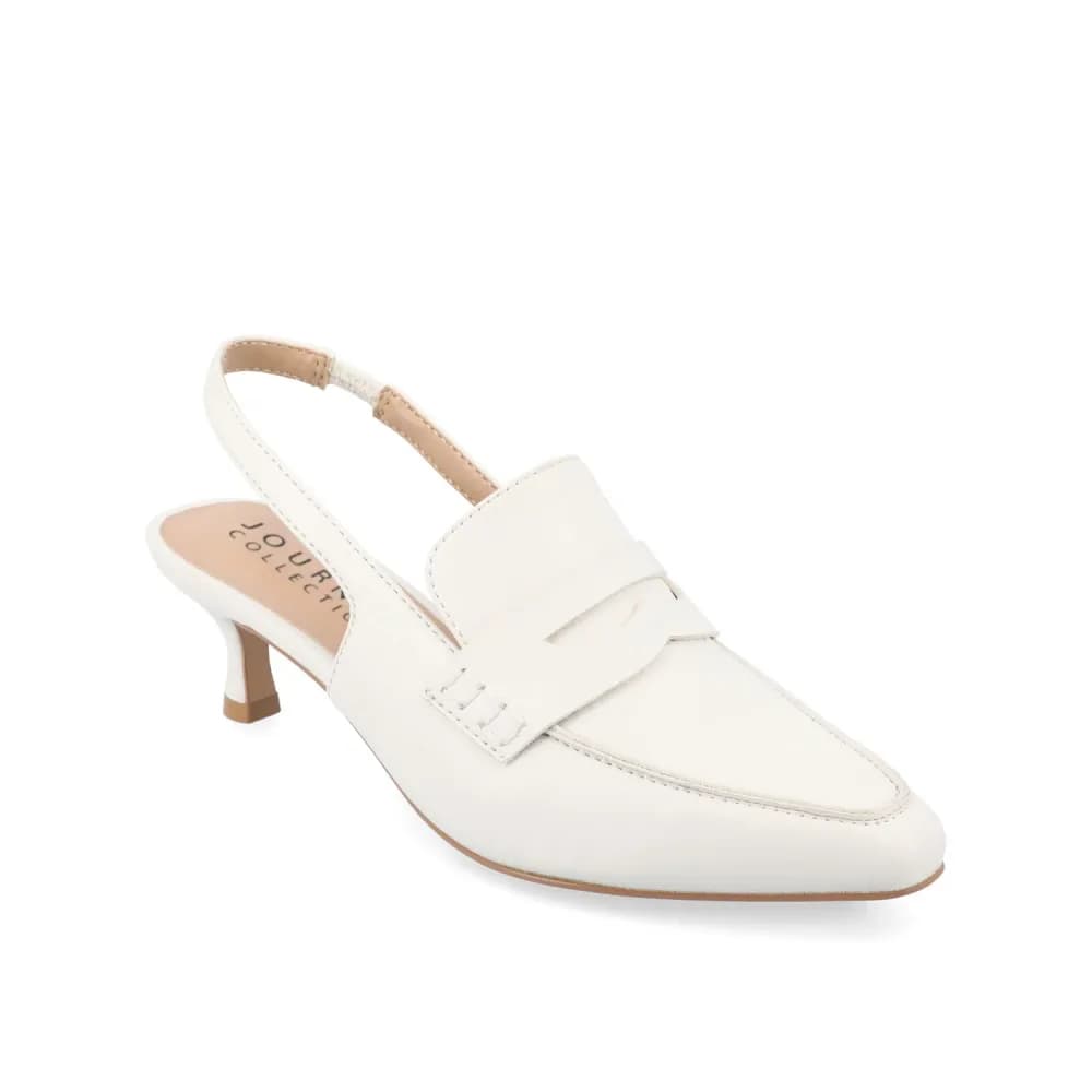 AMORY KITTEN HEEL LOAFERS IN VEGAN LEATHER