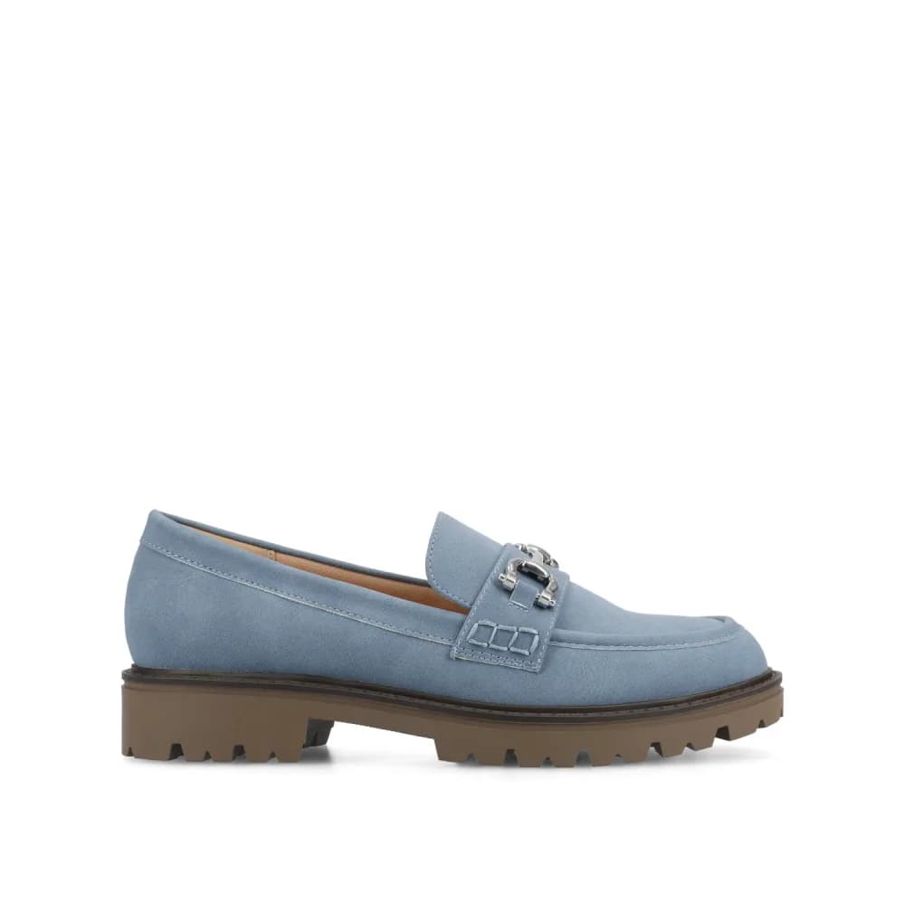 JESSAMEY HORSE BIT LOAFER FLATS IN WIDE