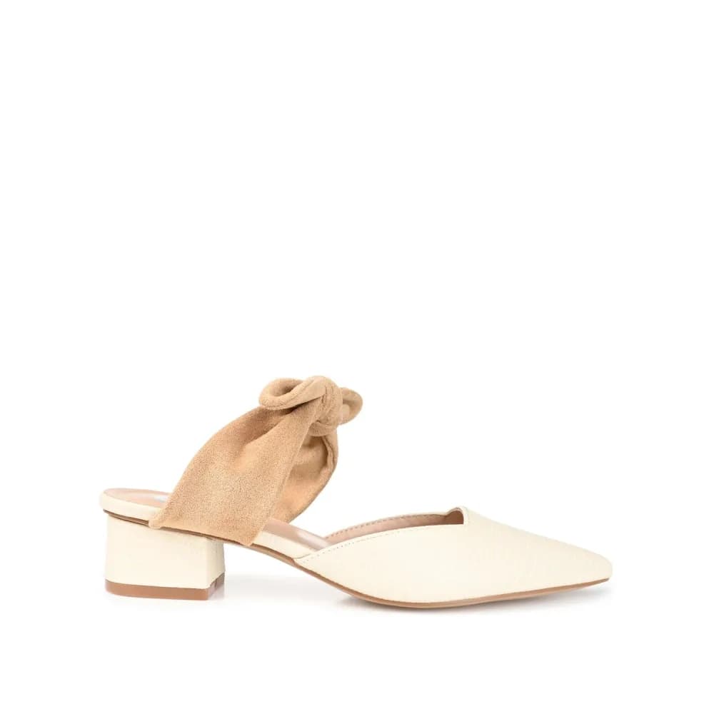 MELORA LOW BLOCK HEELS IN VEGAN LEATHER