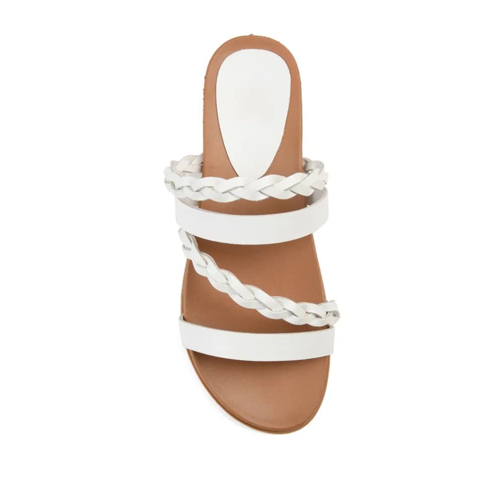COLETTE SLIDE SANDALS IN VEGAN LEATHER