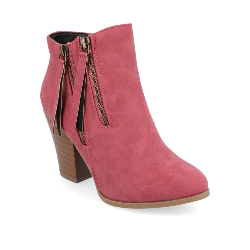 VALLY ZIP-UP WESTERN BOOTIES IN VEGAN LEATHER