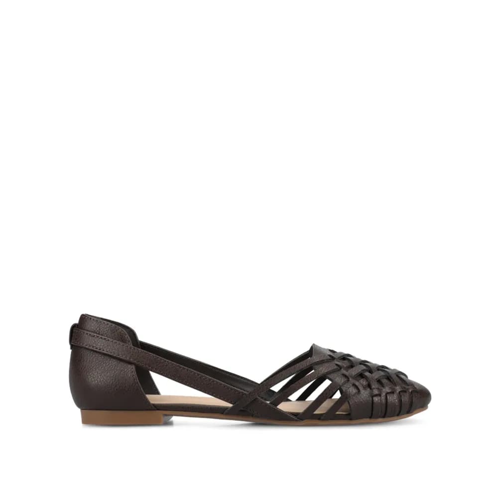 EKKO VEGAN LEATHER FLATS IN WIDE