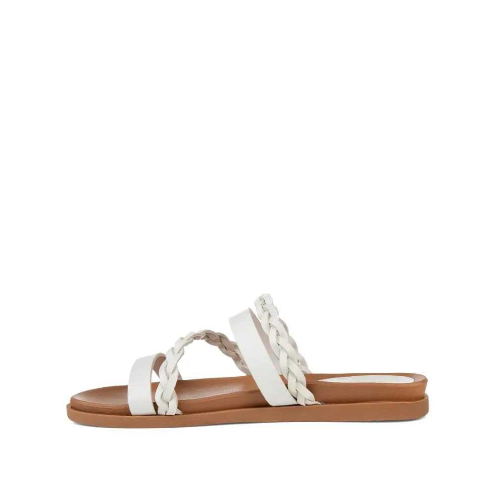 COLETTE SLIDE SANDALS IN VEGAN LEATHER