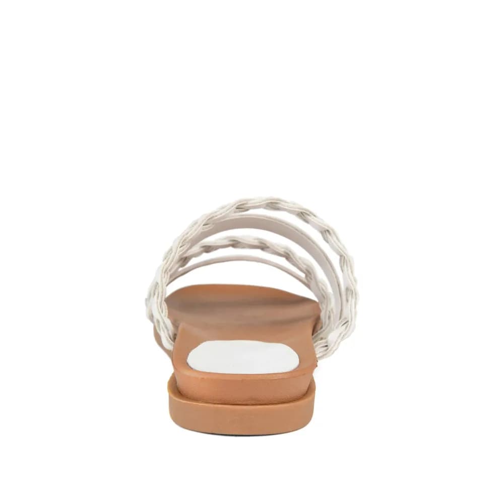 COLETTE SLIDE SANDALS IN VEGAN LEATHER
