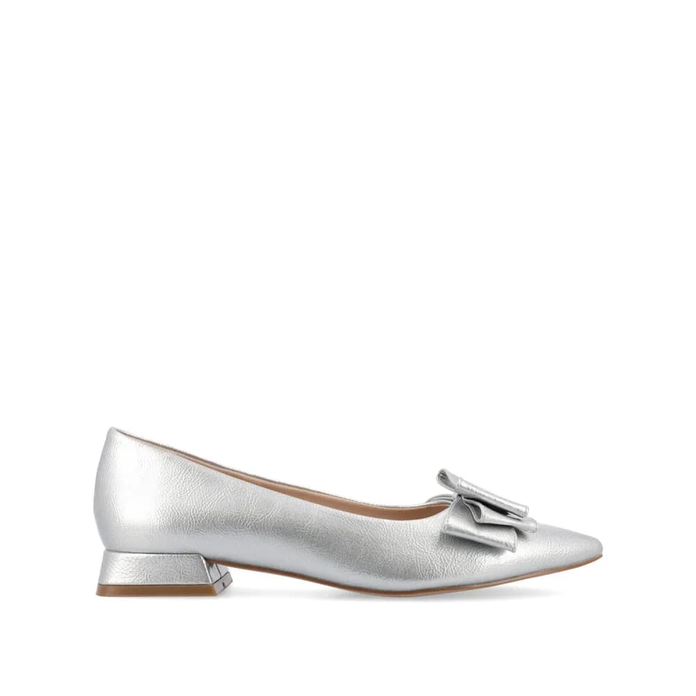 OPHELIA LOW BLOCK BALLET FLATS VEGAN LEATHER